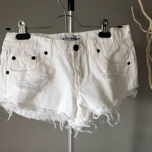 Kittenish White Shorts